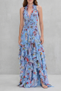 Belladina · Vestido Largo con Cascada de Rosas