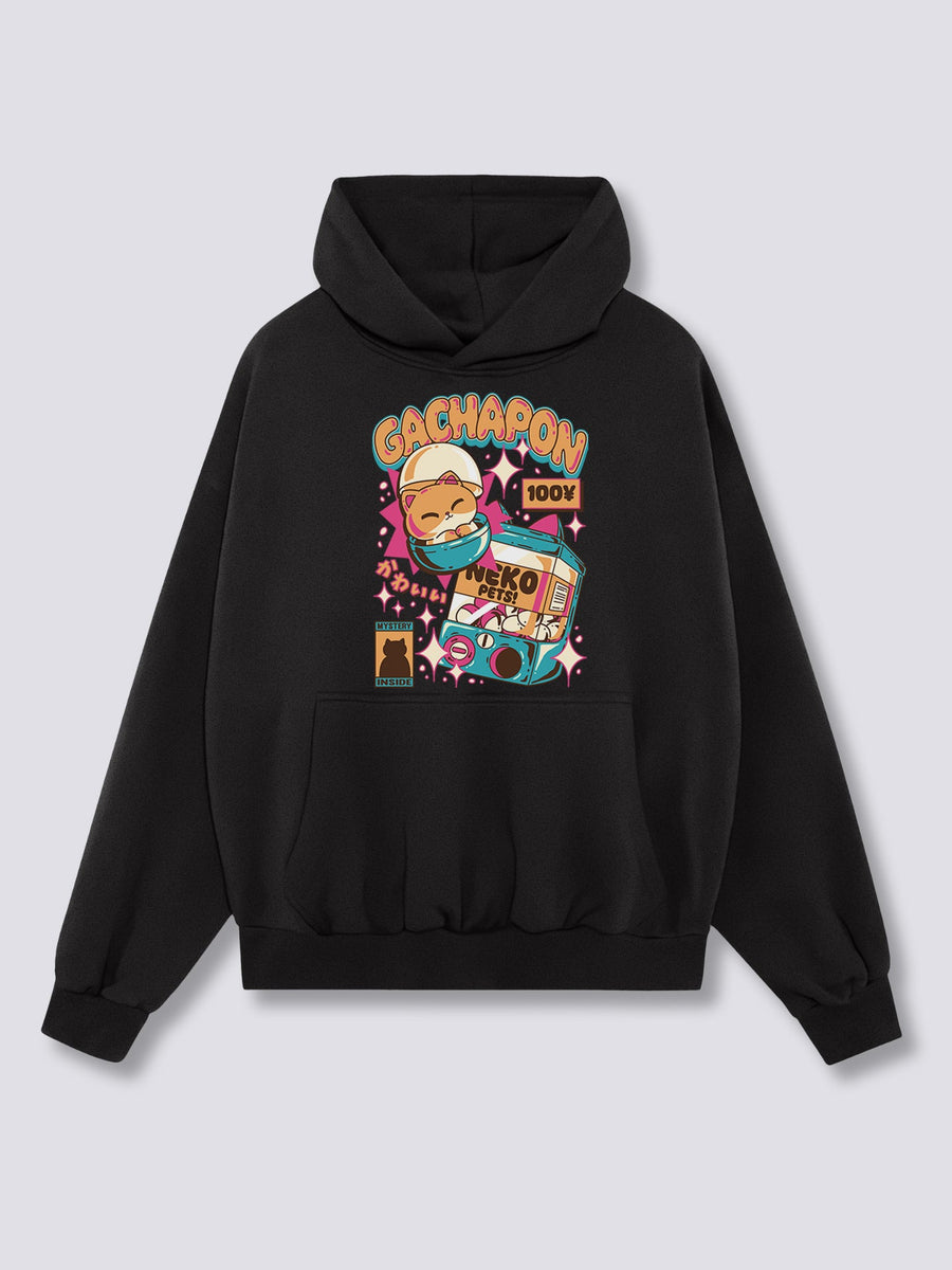 Estampado Frontal - Gachapón Sudadera con Capucha