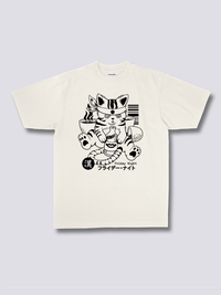 Estampado Frontal - Achispado Gato Camiseta