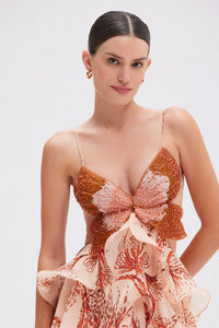 Ibiza · Vestido de Seda con Volantes