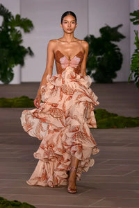 Ibiza · Vestido de Seda con Volantes