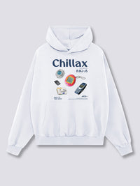 Estampado Frontal - Relax Sudadera con Capucha