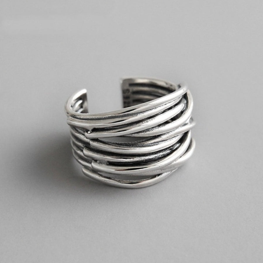 Capas · Anillo Ajustable de Plata en Capas