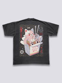 Gato Caja Camiseta Vintage