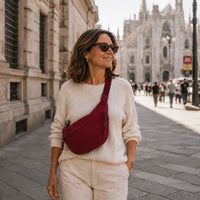 Vania · Bolso de Hombro Elegante Burdeos