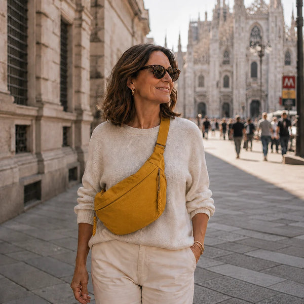 Melania · Bolso de Hombro Elegante Ocre
