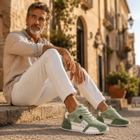 Giuliano · Zapatillas Retro Multicolor de Ante y Piel