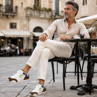Giuliano · Zapatillas Retro Multicolor de Ante y Piel