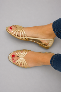 Éléonore™ | Sandales Dorées Lumière d'Été