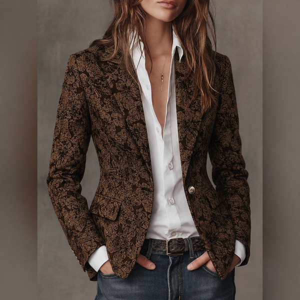 Estelle | Blazer entallado de jacquard estilo cachemira