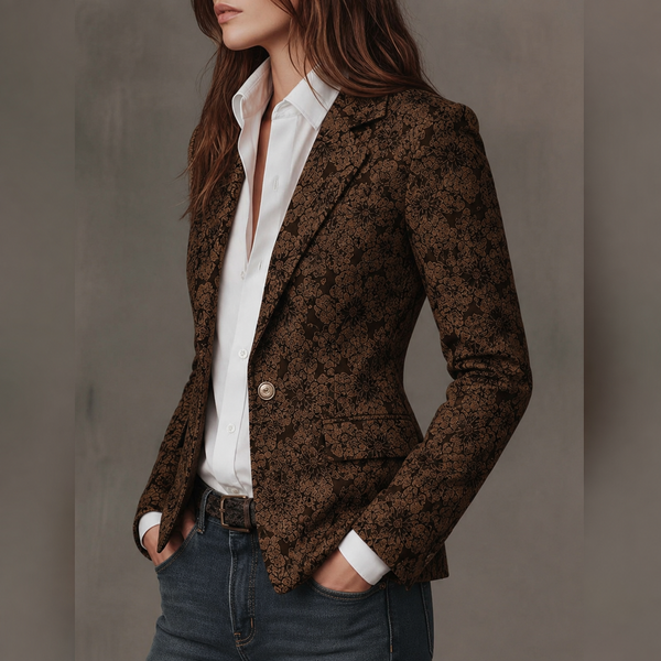 Estelle | Blazer entallado de jacquard estilo cachemira