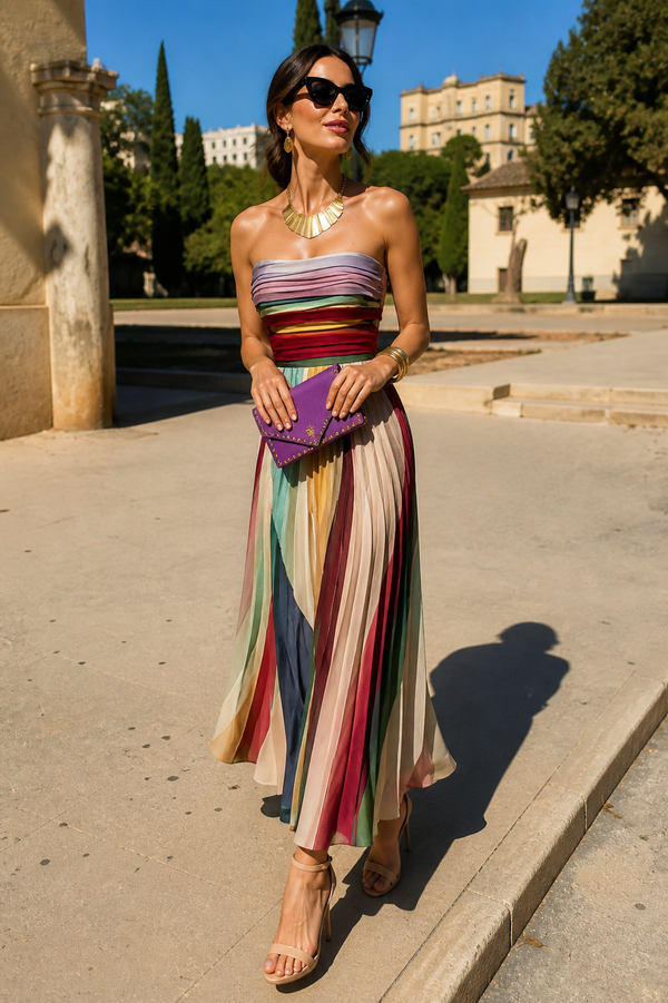 Evelyn · Vestido Largo Elegante de Tul Refinado
