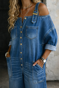 Sophia · Peto de Denim con Hombros Descubiertos