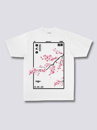 Estampado Frontal - Flor de Cerezo Camiseta