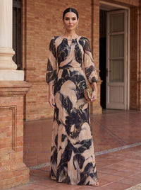 Robe en Gaze Imprimée - Élégance et Sophistication