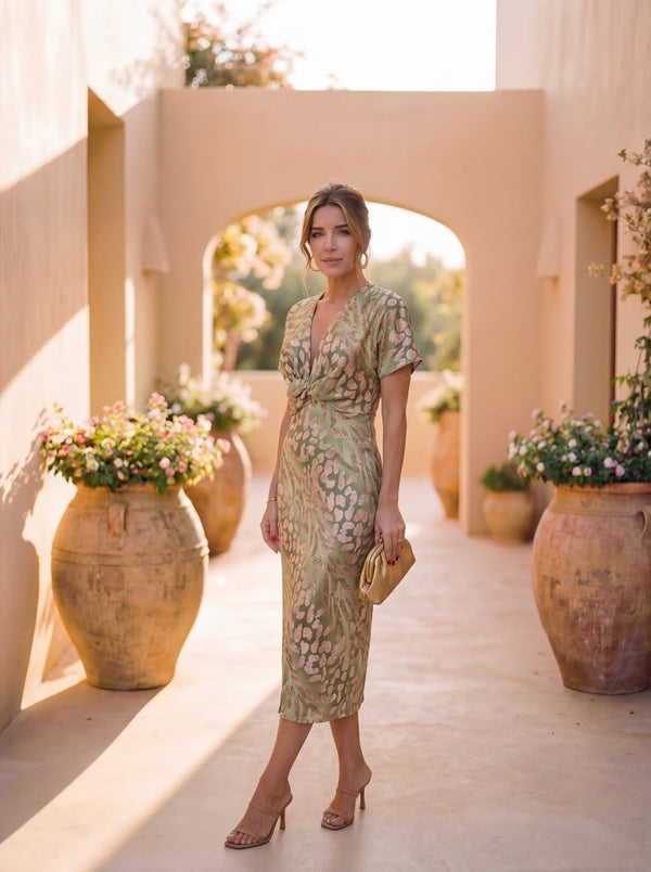 Antonella · Vestido Elegante de Tejido Ligero y Fluido