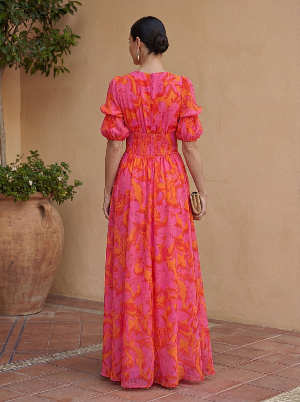 Olvera · Vestido Largo Fluido con Escote en V
