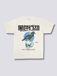 Estampado Frontal - Cuervo Oscuro Camiseta