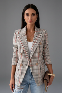 Blazer de mujer con solapas y acabado texturizado™