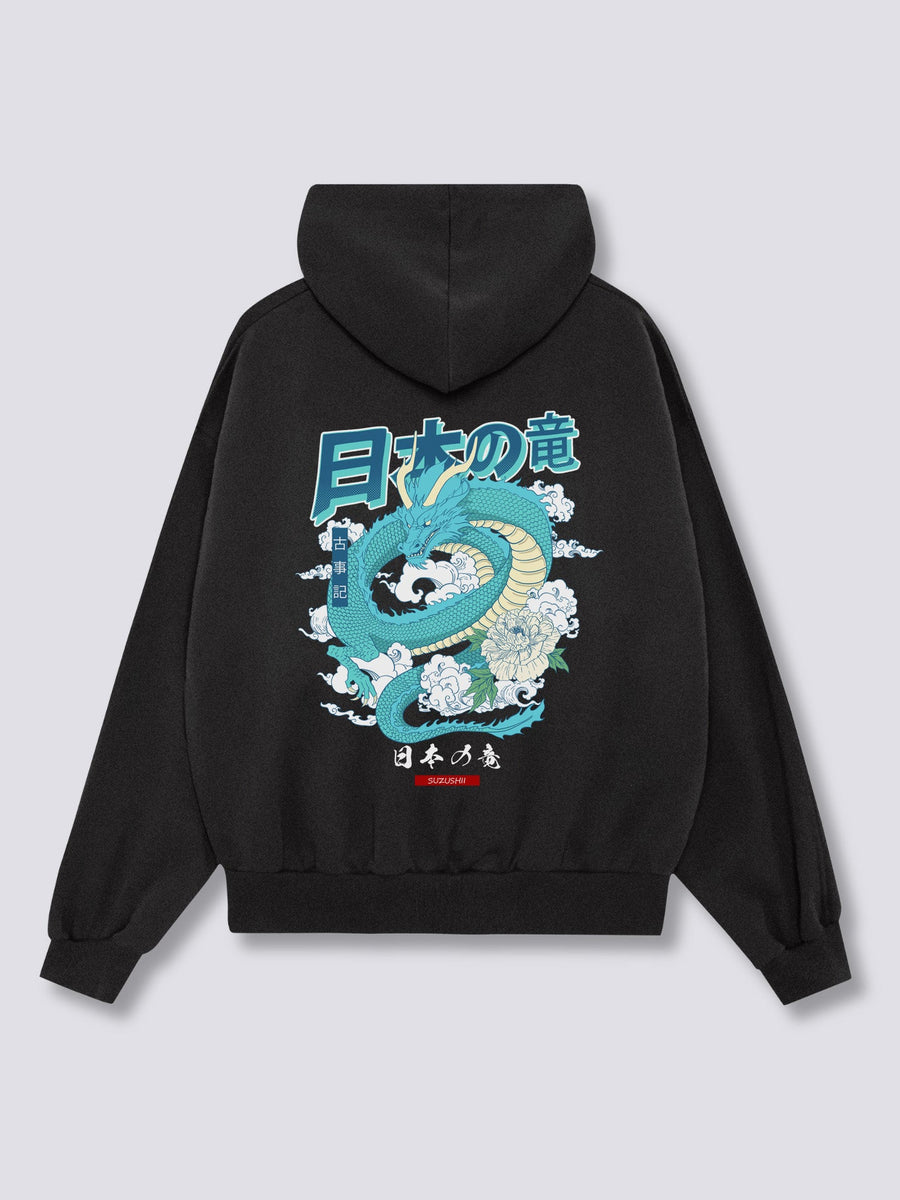 Japonés Dragón Sudadera con Capucha