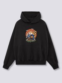Estampado Frontal - Borracho Shiba Sudadera con Capucha