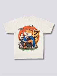 Estampado Frontal - Borracho Shiba Camiseta