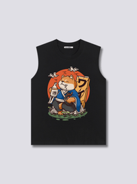 Estampado Frontal - Borracho Shiba Camiseta sin Mangas