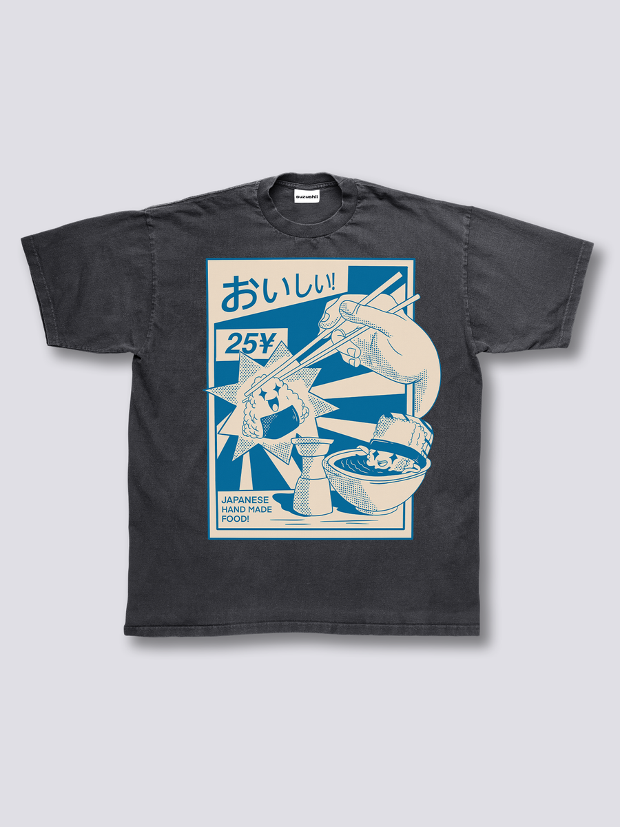 Estampado Frontal - Comida Camiseta Vintage