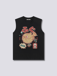 Estampado Frontal - Fugu Camiseta sin Mangas