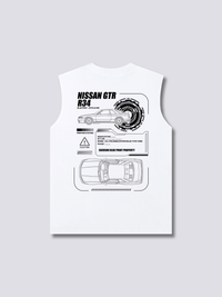 GTR Plano Camiseta sin Mangas