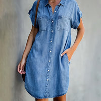 Eleni · Vestido Vaquero con Botones