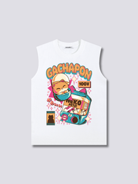 Estampado Frontal - Gachapón Camiseta sin Mangas