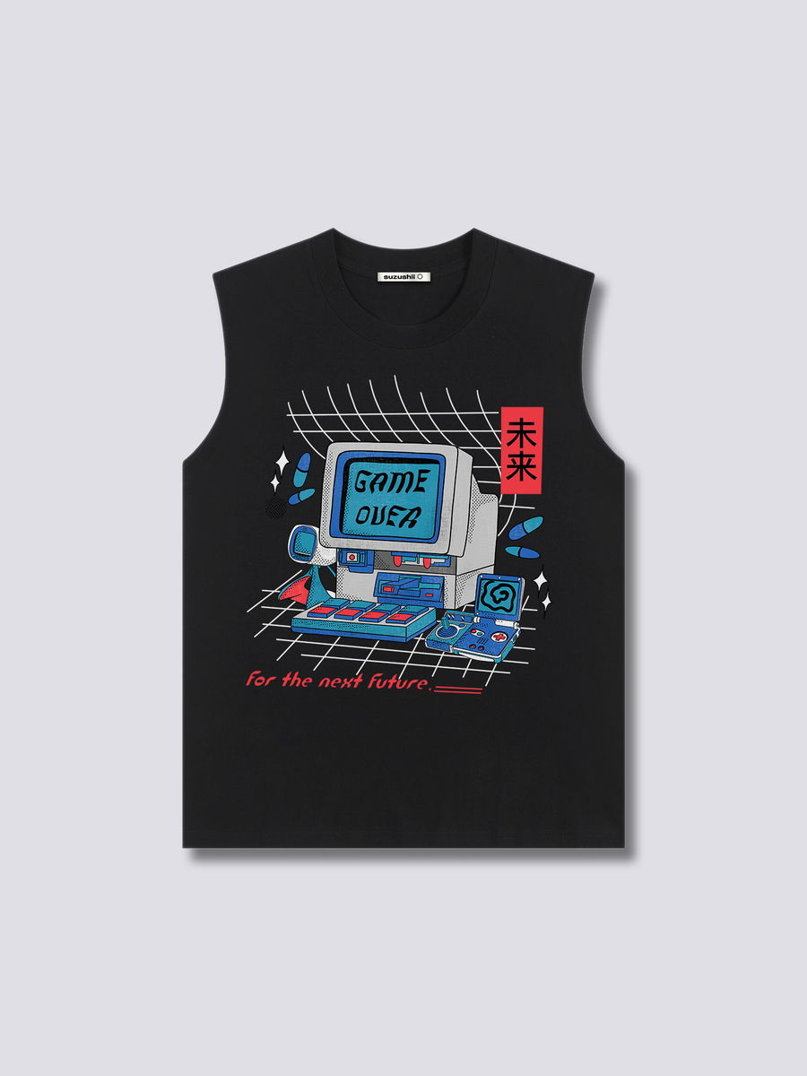 Estampado Frontal - Game Over Camiseta sin Mangas
