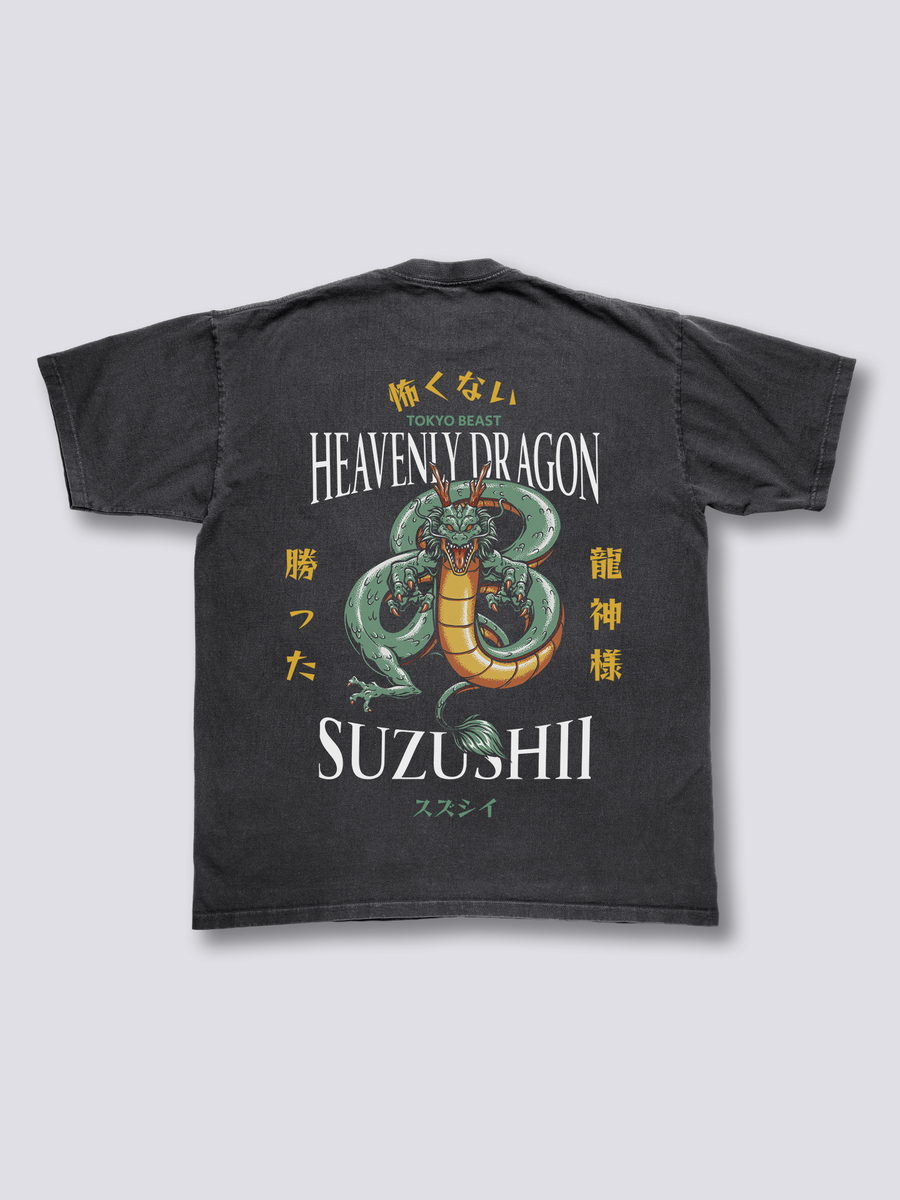 Heavenly Dragón Camiseta Vintage