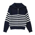Navy Blue Striped