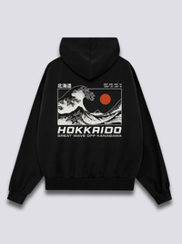 Ola de Hokkaido Sudadera con Capucha