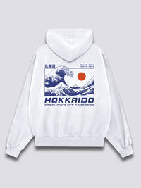 Ola de Hokkaido Sudadera con Capucha