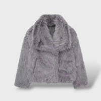 Chaqueta de Pelo Sintético de Lujo para Mujer