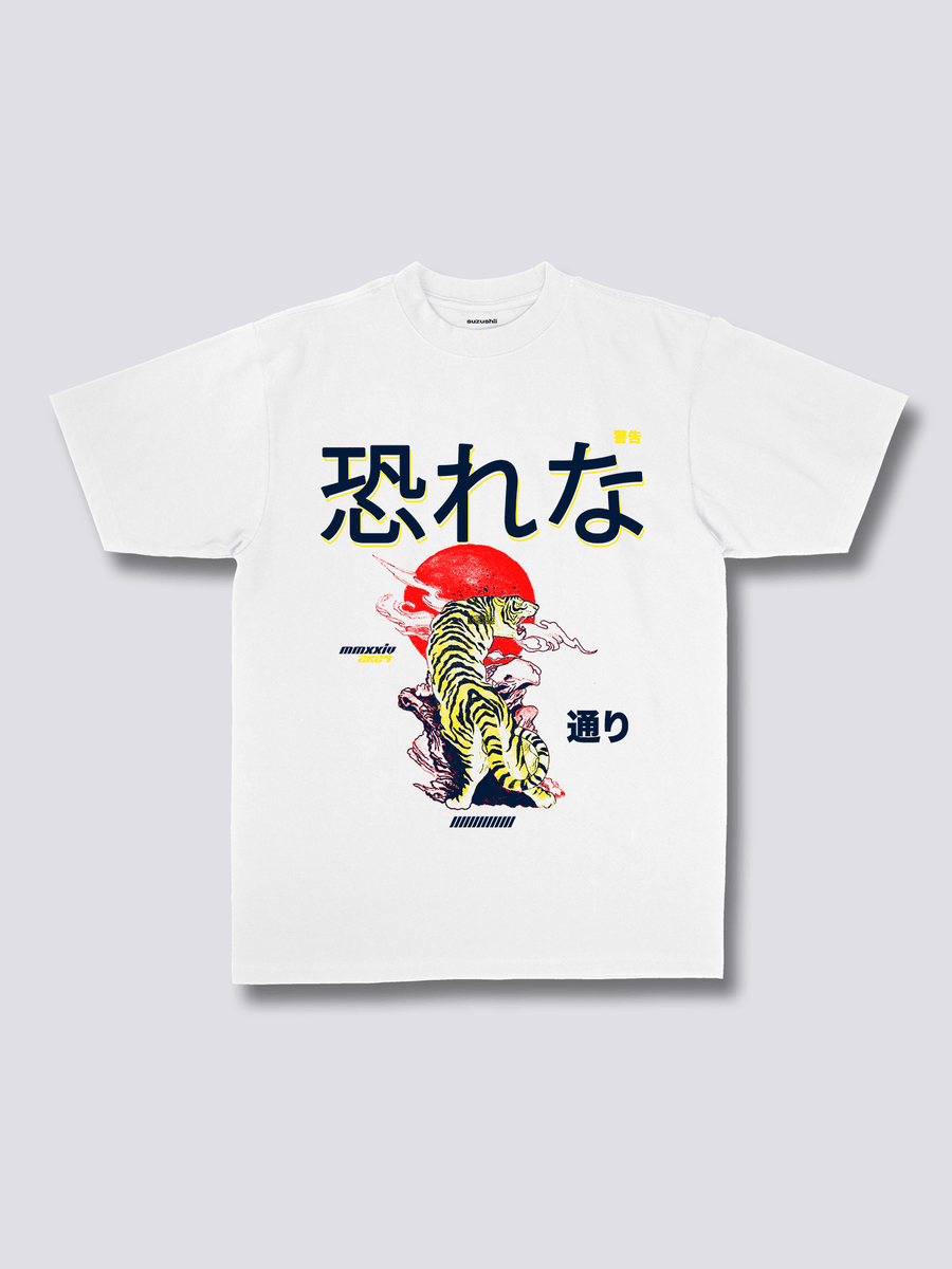 Estampado Frontal - Japón Tigre Camiseta