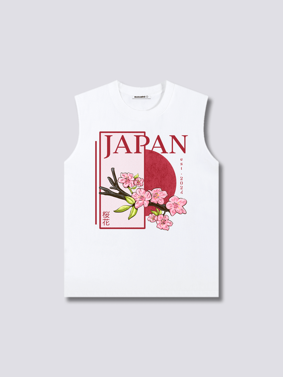 Estampado Frontal - Japón Camiseta sin Mangas