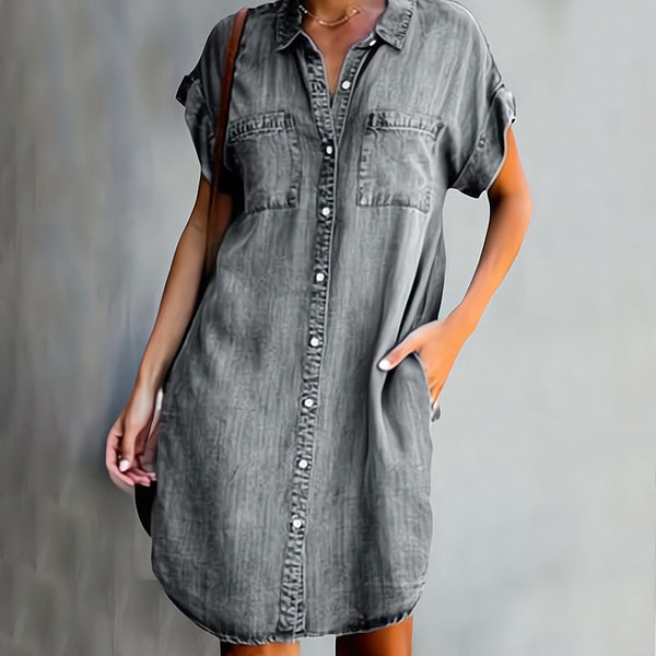 Eleni · Vestido Vaquero con Botones