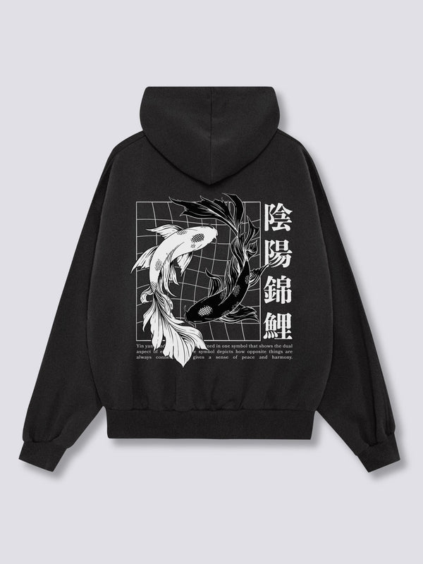 Ying Yang Koi Sudadera con Capucha
