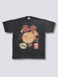 Estampado Frontal - Fugu Camiseta Vintage