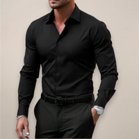 Camisa de Manga Larga con Cuello de Muesca Clásico