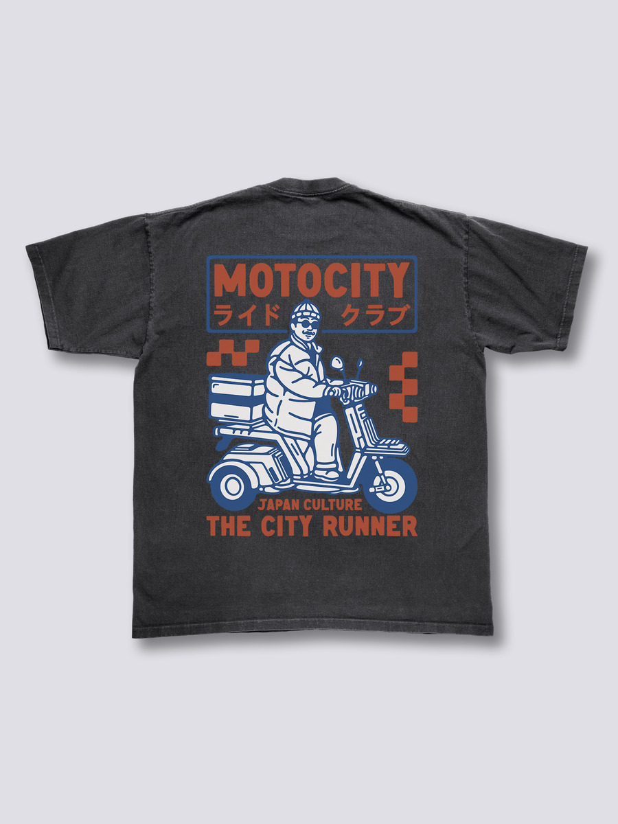 Moto Ciudad Camiseta Vintage