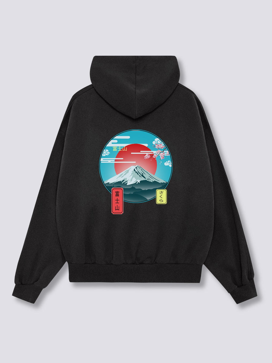 Monte Fuji Sudadera con Capucha