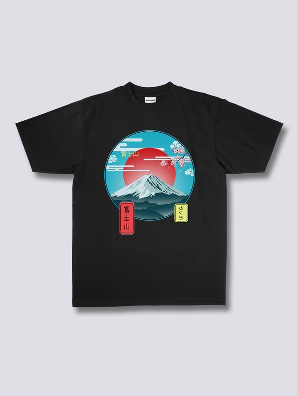 Estampado Frontal - Monte Fuji Camiseta