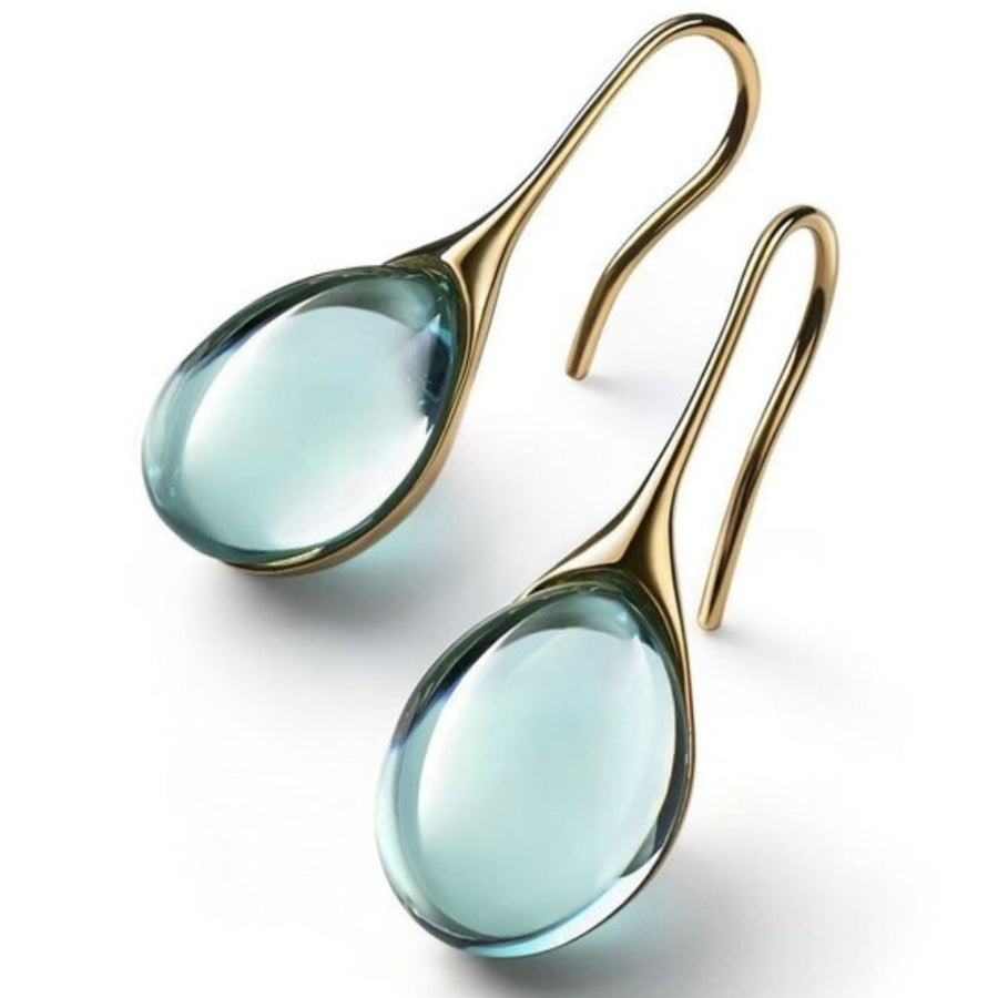 Cristal Dorado · Pendientes de Cristal Oro y Plata