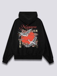 Nippon Grullas Sudadera con Capucha
