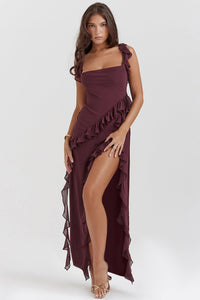 Amira Vestido Largo Ciruela